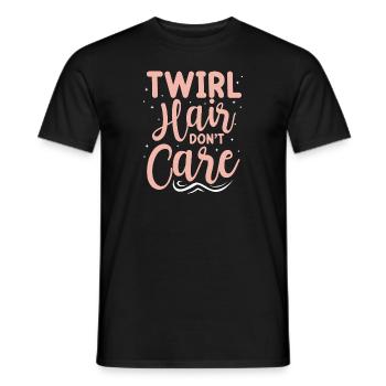 twirl hair dont care Design for a hairdresser - Männer T-Shirt - Schwarz - Vorne - AI Model Male 178 light (178cm)