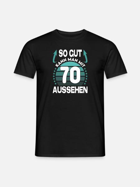 Geburtstag 70 Jahre So gut aussehen Retro Vintage - Männer T-Shirt - Schwarz