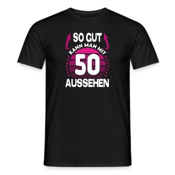 Geburtstag 50 Jahre So gut aussehen Retro Vintage - Männer T-Shirt - Schwarz - Vorne - AI Model Male 178 light (178cm)