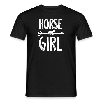 Horse Girl Equestrian Rider Horse Riding - Männer T-Shirt - Schwarz - Vorne - AI Model Male 178 light (178cm)