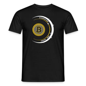 Bitcoin Space 01B - T-shirt homme - noir - Devant - AI Model Male 178 light (178cm)