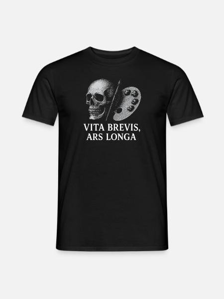 Vita brevis, ars longa. Lateinisches Zitat über Kunst und Kunst - Männer T-Shirt - Schwarz