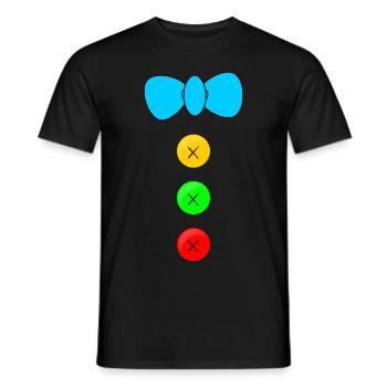 Clown costume circus carnival - Men's T-Shirt - black - Front - AI Model Male 178 light (178cm)