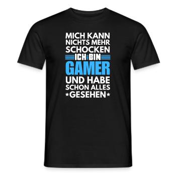 Non-shockable gamer - Men's T-Shirt - black - Front - AI Model Male 178 light (178cm)