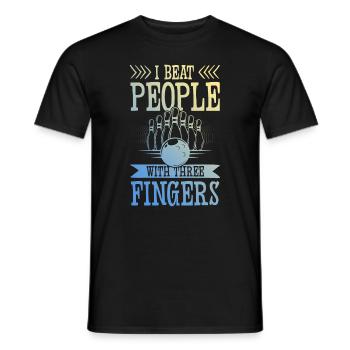 Bowling drôle de dicton - T-shirt homme - noir - Devant - AI Model Male 178 light (178cm)