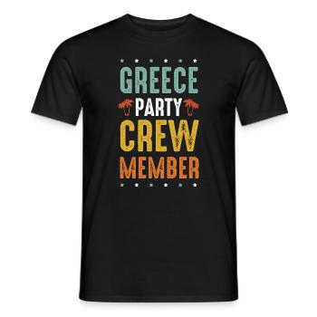 Greece Party Crew - Men's T-Shirt - black - Front - AI Model Male 178 light (178cm)