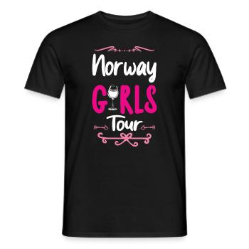 Tournée des filles de Norvège - T-shirt homme - noir - Devant - AI Model Male 178 light (178cm)