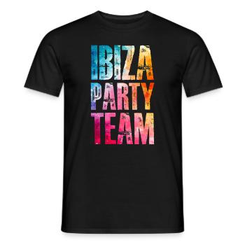 Ibiza Party Team Colorful - Men's T-Shirt - black - Front - AI Model Male 178 light (178cm)