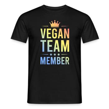 Vegan Team Bunt - Männer T-Shirt - Schwarz - Vorne - AI Model Male 178 light (178cm)