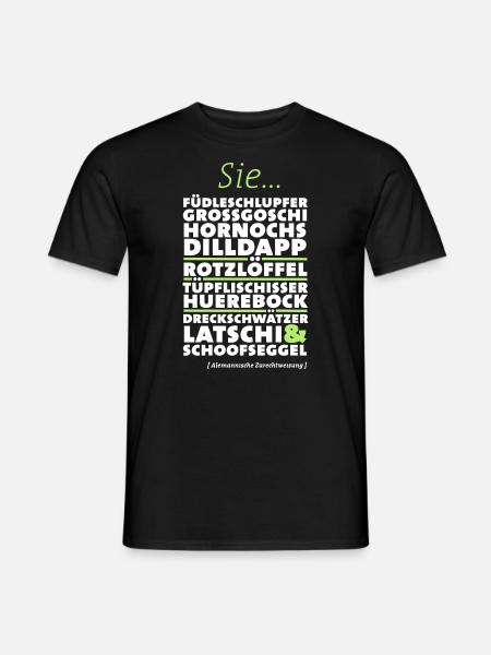 Alemannische Zurechtweisung - Männer T-Shirt - Schwarz