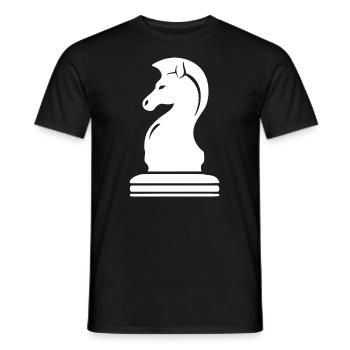 Échecs Cheval Noir Jeu d'Échecs - T-shirt homme - noir - Devant - AI Model Male 178 light (178cm)