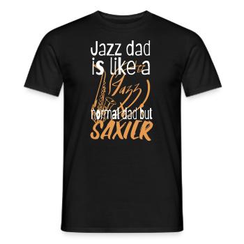 Jazz dad est comme un papa normal mais saxier - T-shirt homme - noir - Devant - AI Model Male 178 light (178cm)