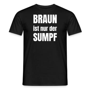 Le brun n’est que le marais - T-shirt homme - noir - Devant - AI Model Male 178 light (178cm)