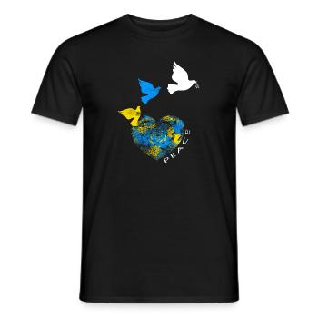 Ukraine - Men's T-Shirt - black - Front - AI Model Male 178 light (178cm)
