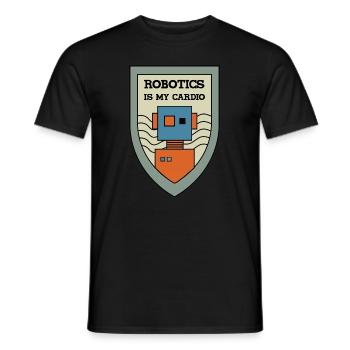 Robotik als Cardio Ironic Mechanic Engineering - Männer T-Shirt - Schwarz - Vorne - AI Model Male 178 light (178cm)