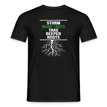 Bonsai Yamadori shohin "small tree" Nebari - Men's T-Shirt - black - Front - AI Model Male 178 light (178cm)