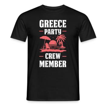 Greece Party Crew - Men's T-Shirt - black - Front - AI Model Male 178 light (178cm)