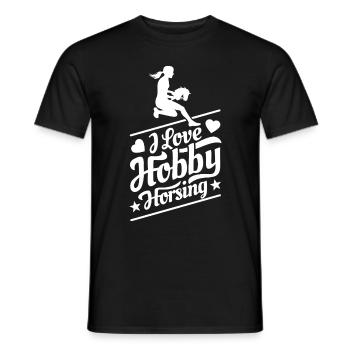 J’aime Hobby Horsing - Coeur - Hobby - T-shirt homme - noir - Devant - AI Model Male 178 light (178cm)