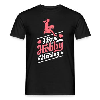 J’aime Hobby Horsing - Coeur - Hobby - T-shirt homme - noir - Devant - AI Model Male 178 light (178cm)