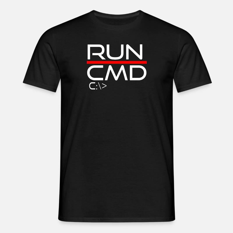 run cmd - Männer T-Shirt - Schwarz