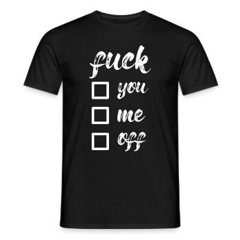 Putain, blanc - T-shirt homme - noir - Devant - AI Model Male 178 light (178cm)