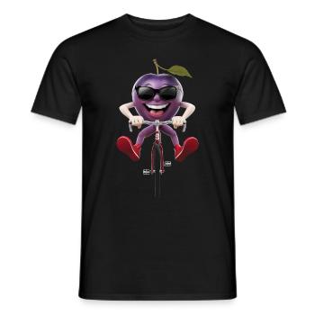 Plum Radfahren auf dem Fahrrad Geschenk - Männer T-Shirt - Schwarz - Vorne - AI Model Male 178 light (178cm)