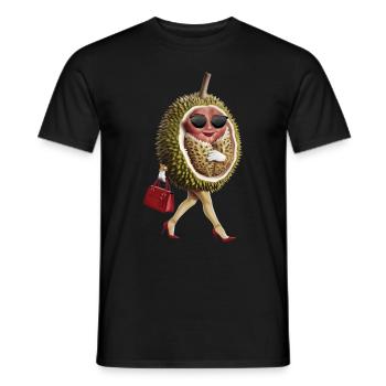Frauen Durian - Männer T-Shirt - Schwarz - Vorne - AI Model Male 178 light (178cm)