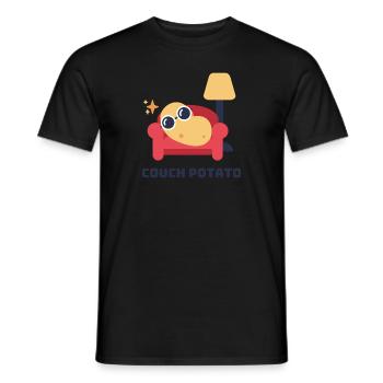 couch potato - Männer T-Shirt - Schwarz - Vorne - AI Model Male 178 light (178cm)