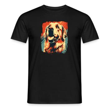Labrador Dogs Maman et Labfather Papa Golden - T-shirt homme - noir - Devant - AI Model Male 178 light (178cm)