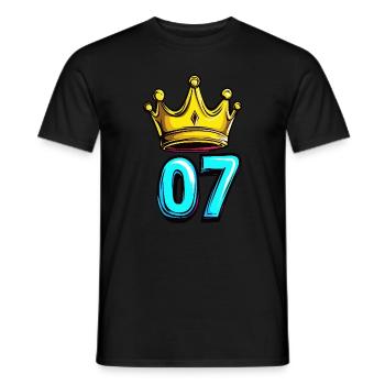 Couronne à 7 chiffres - T-shirt homme - noir - Devant - AI Model Male 178 light (178cm)
