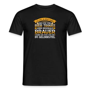 Ich will nicht behaupten das ich viel Bier trinke - Männer T-Shirt - Schwarz - Vorne - AI Model Male 178 light (178cm)