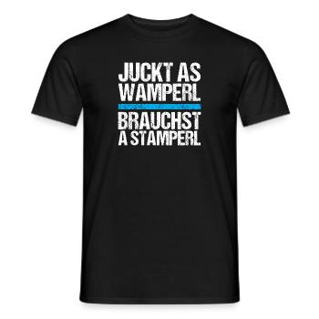 Juckt as wamperl brauchst a stamperl - Männer T-Shirt - Schwarz - Vorne - AI Model Male 178 light (178cm)