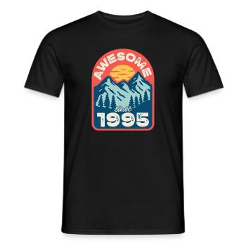 Awesome since 1995 - Männer T-Shirt - Schwarz - Vorne - AI Model Male 178 light (178cm)