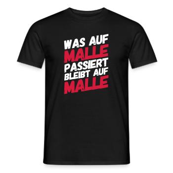 Was auf Malle Passiert, Bleibt auf Malle Party - Männer T-Shirt - Schwarz - Vorne - AI Model Male 178 light (178cm)