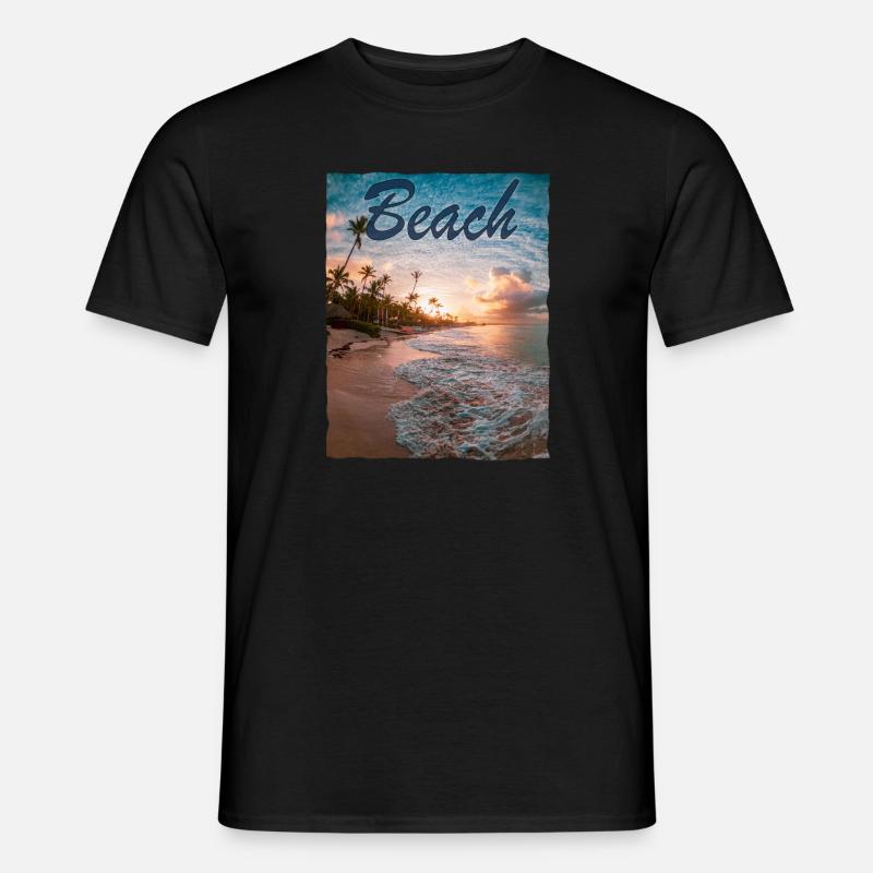 Beach - Männer T-Shirt - Schwarz