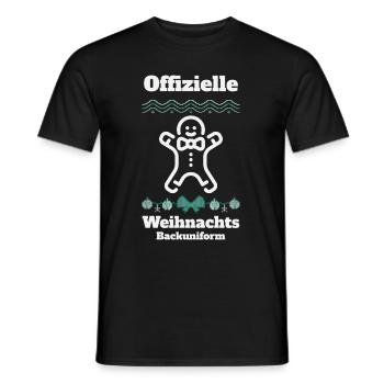 Offizielle Weihnachts-Backuniform - Männer T-Shirt - Schwarz - Vorne - AI Model Male 178 light (178cm)