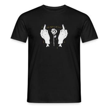 For your two faces - Men's T-Shirt - black - Front - AI Model Male 178 light (178cm)