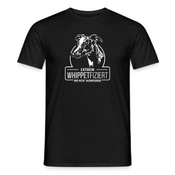 WHIPPETFIZIERT Whippet Hunde Spruch Wilsigns - Männer T-Shirt - Schwarz - Vorne - AI Model Male 178 light (178cm)