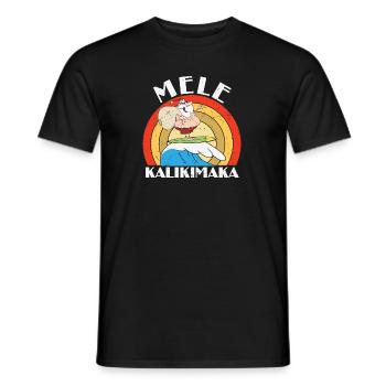 Mele Kalikimaka, Funny Christmas In July, Xmas In - Men's T-Shirt - black - Front - AI Model Male 178 light (178cm)