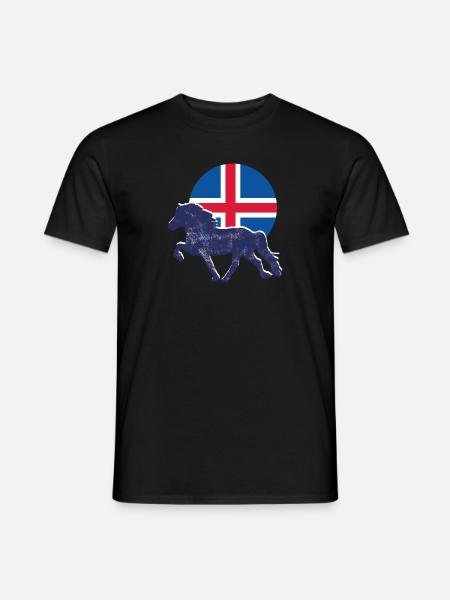 tölt Islandpferd - Männer T-Shirt - Schwarz
