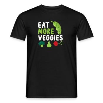 I will be with vegetable farms, vegetarian vegan - Men's T-Shirt - black - Front - AI Model Male 178 light (178cm)