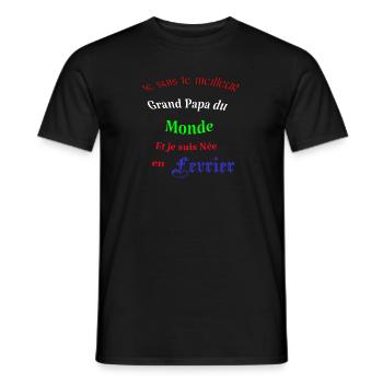 Le meilleur Grand Papa du monde - T-shirt homme - noir - Devant - AI Model Male 178 light (178cm)