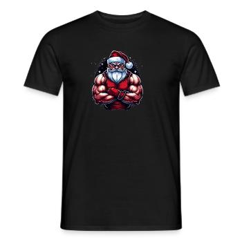 Culturiste Père Noël - T-shirt homme - noir - Devant - AI Model Male 178 light (178cm)