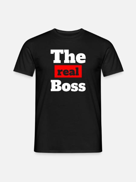 The Real Boss - Männer T-Shirt - Schwarz