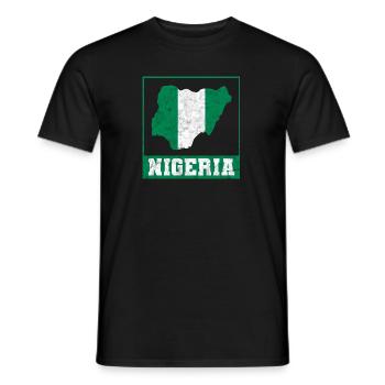 Nigeria Nigerian Africa Flag Pride I Gift - Men's T-Shirt - black - Front - AI Model Male 178 light (178cm)