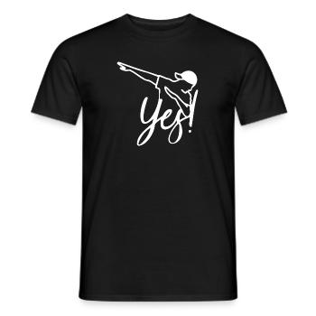 Logo de servlet blanc - T-shirt homme - noir - Devant - AI Model Male 178 light (178cm)