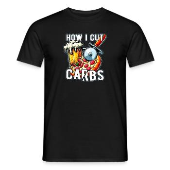 How Cut Carbs Diet Carbohydrates Nutrition - Men's T-Shirt - black - Front - AI Model Male 178 light (178cm)