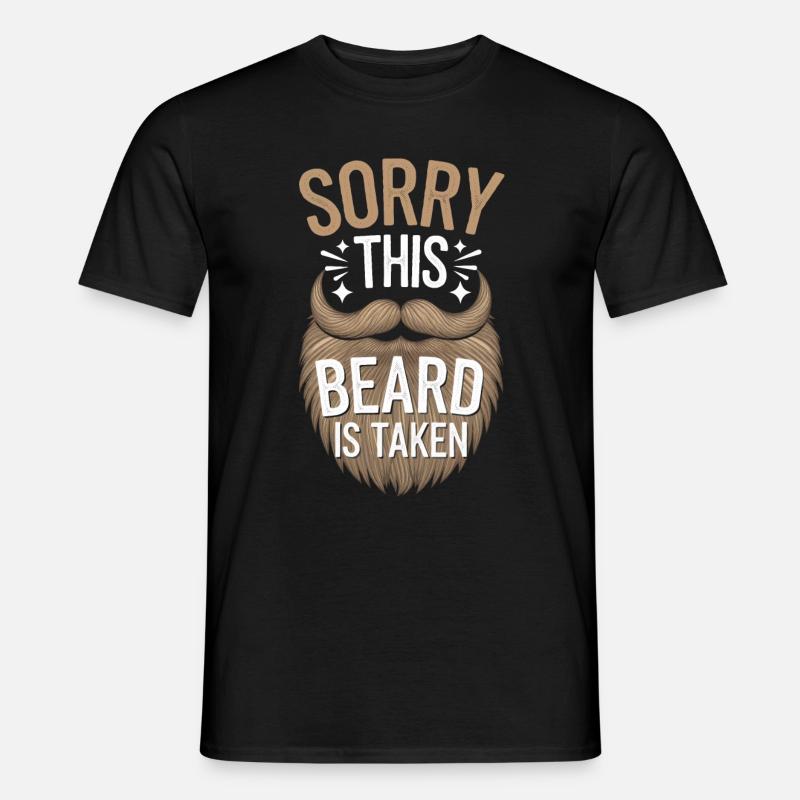 Bart Schnurrbart Bärtige Männer - Männer T-Shirt - Schwarz