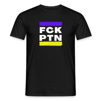 F*ck Putin - Men's T-Shirt - black - Front - AI Model Male 178 light (178cm)