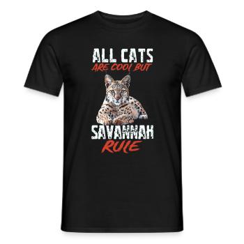 Savannah - Men's T-Shirt - black - Front - AI Model Male 178 light (178cm)